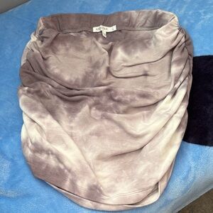 Women's Tie-Dye Skirt - Purple and Cream